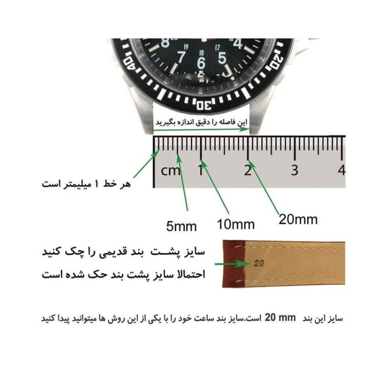 بند ساعت مچی چرم Catfskin - نمای 3