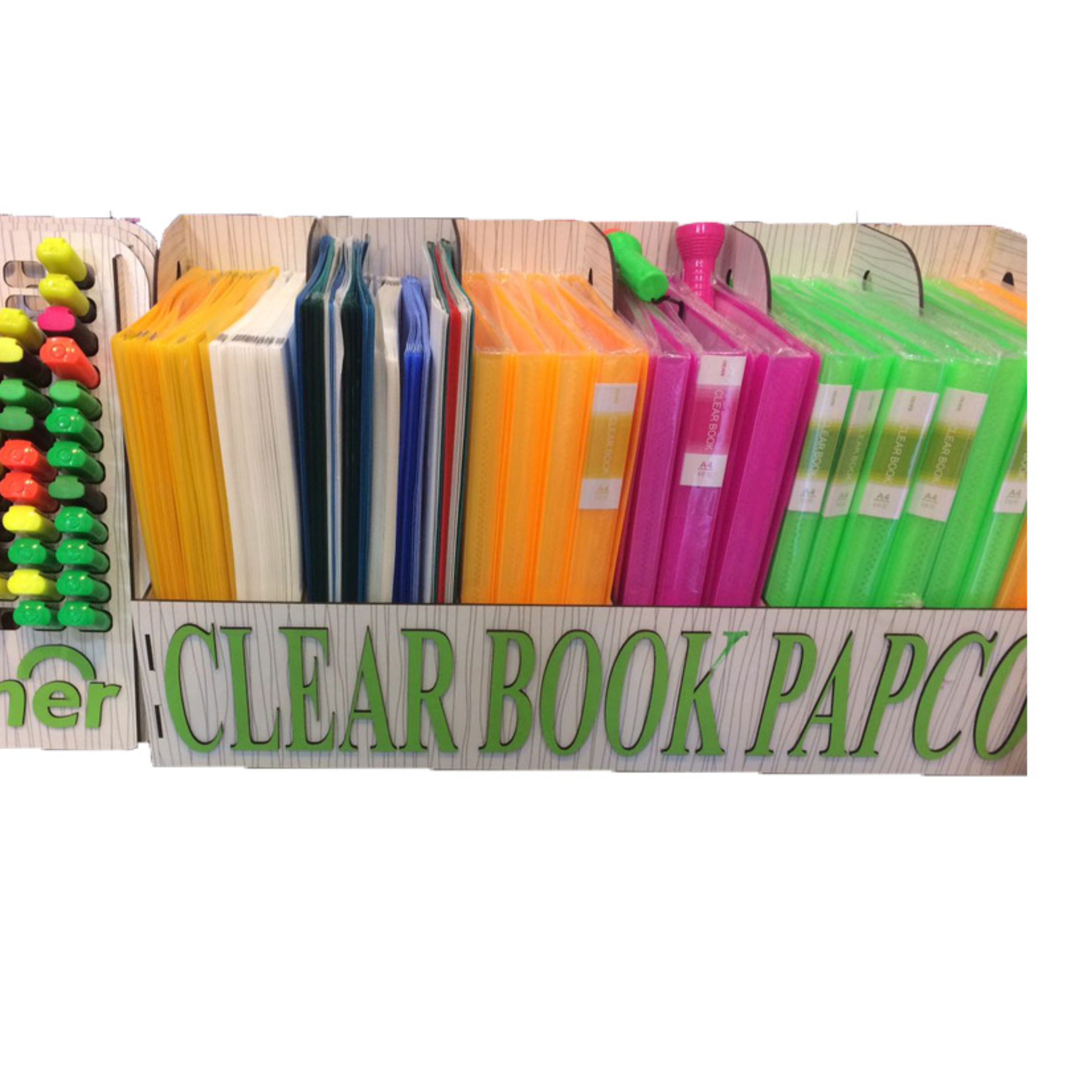استند پوشه چوبی 6 خانه با رنگ متنوع