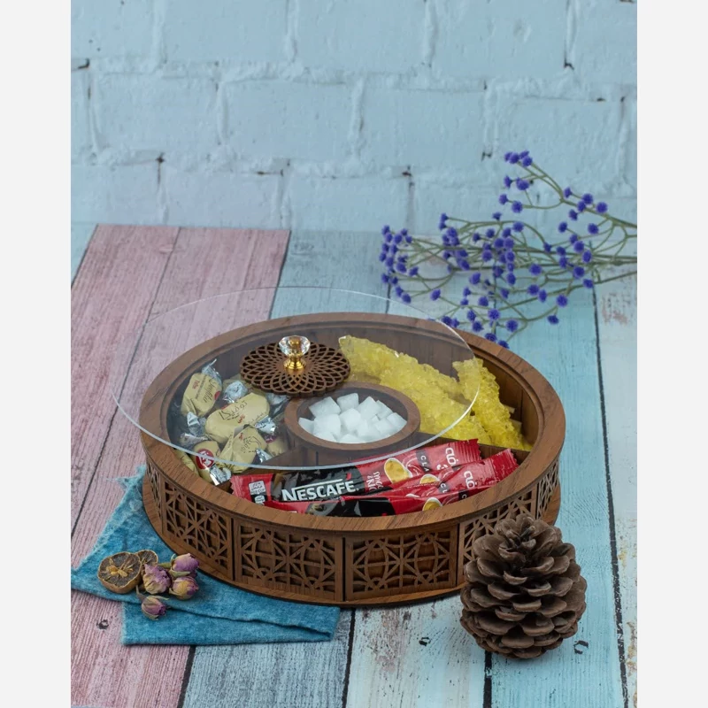 اردوخوری چوبی چهارخانه طرح یاس - نمای 1